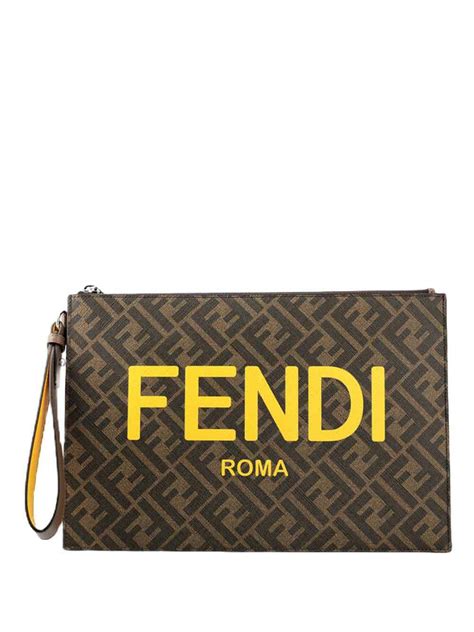 fendi leather clutch bag|fendi clutch price.